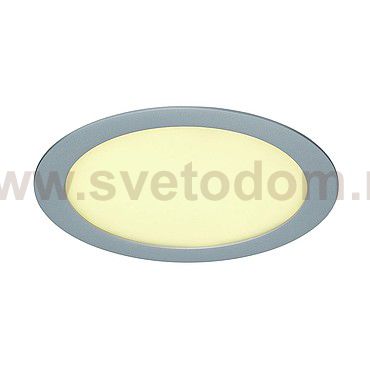 SLV 162514 ECO LED PANEL ROUND светильник встраиваемый c 132 SMD LED, 14Вт, 3000K, 1000lm, 120°, 350mA, серебр.