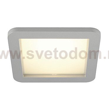 SLV 162614 SKALUX Deckeneinbauleuchte, eckig, silbergrau, 3000K