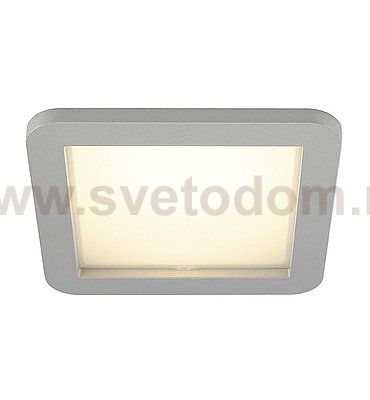 SLV 162614 SKALUX Deckeneinbauleuchte, eckig, silbergrau, 3000K