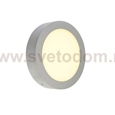 SLV 162953 SENSER Wand- und Decken- leuchte, rund, silbergrau, 14W, 3000K