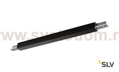 172050 SLV D-TRACK, коннектор прямой с разъемом подвода питания, 230В, 10А макс., черный