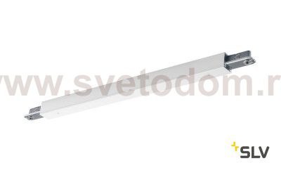 172051 SLV D-TRACK, коннектор прямой с разъемом подвода питания, 230В, 10А макс., белый