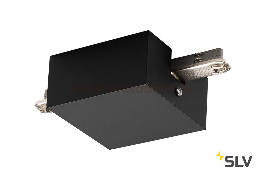 172070 SLV D-TRACK, центральный разъем подвода питания с корпусом, 230В, 10А макс., черный