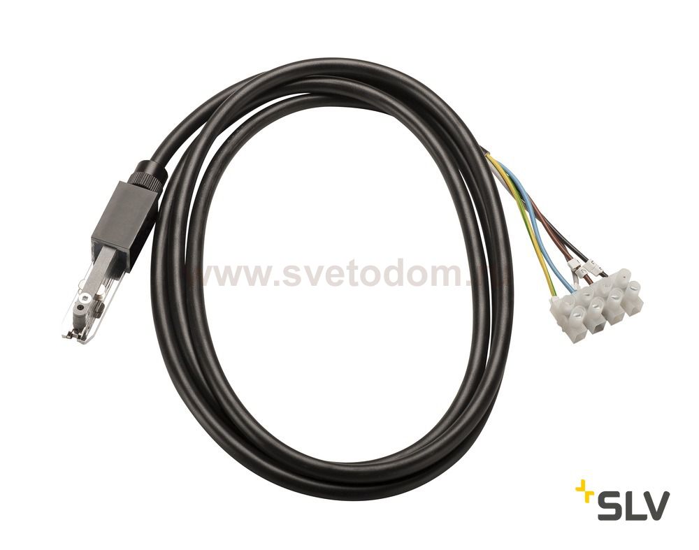 172080 SLV D-TRACK, подвод питания с кабелем 2м, 230В, 10А макс., черный
