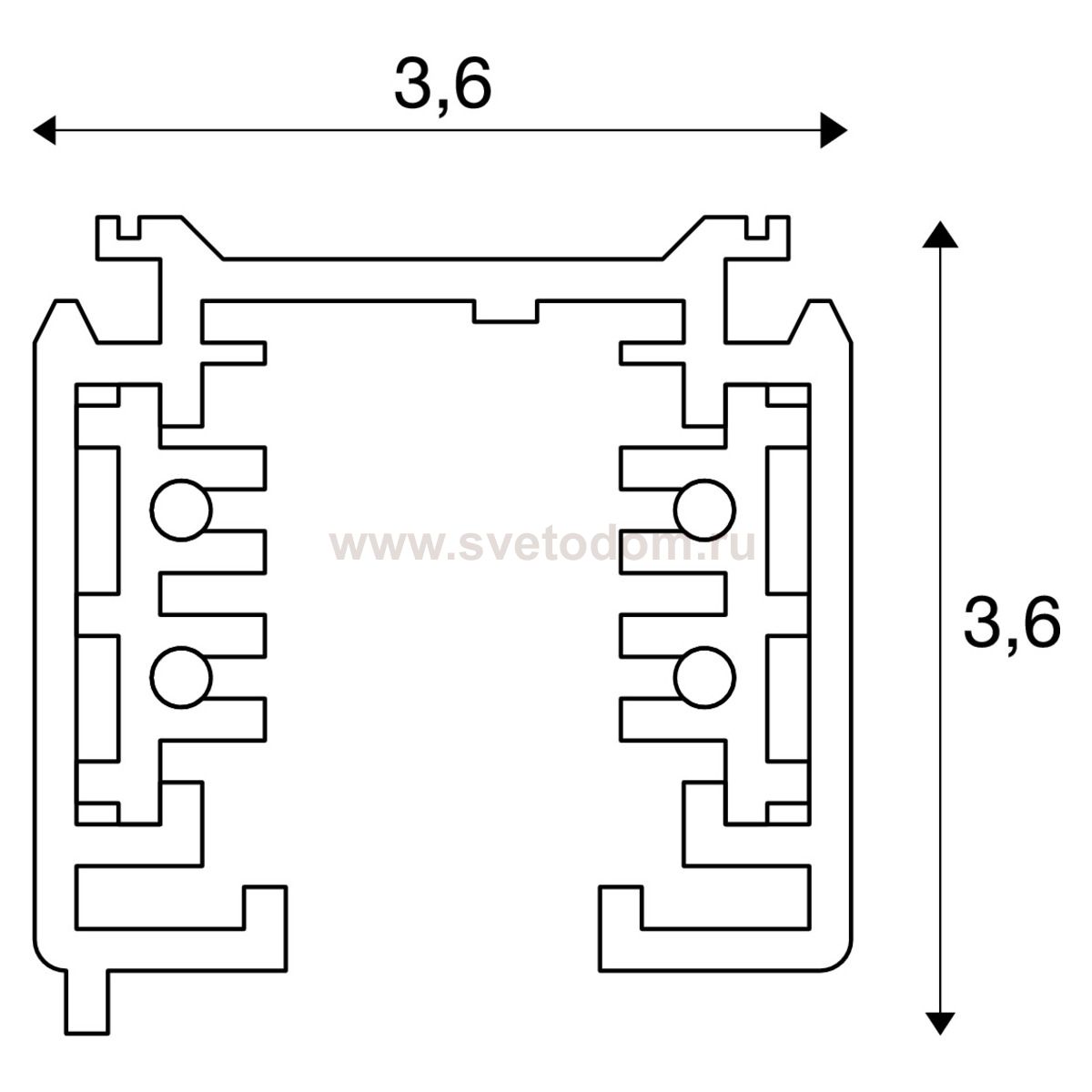 SLV 175011 3-Phasen Stromschiene, weiss, 1m