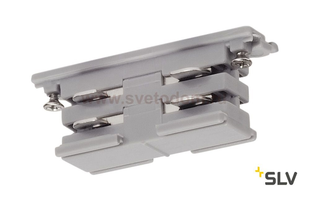 SLV 175074 L?ngsverbinder f?r 3P.- schiene, elektrisch, silber grau