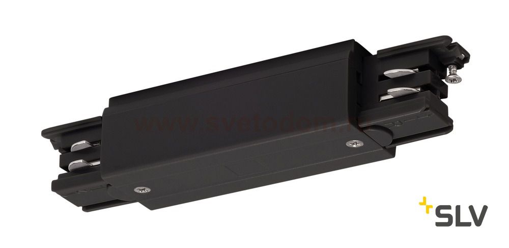 SLV 175090 L?ngsverbinder f?r 3P.-schie ne mit Einspeisem?glichkeit schwarz