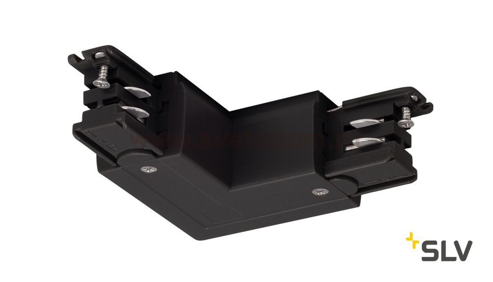 SLV 175110 L-Verbinder f?r 3P.-schiene, Erde, L-Version, schwarz