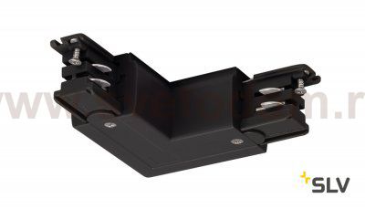 SLV 175110 L-Verbinder f?r 3P.-schiene, Erde, L-Version, schwarz
