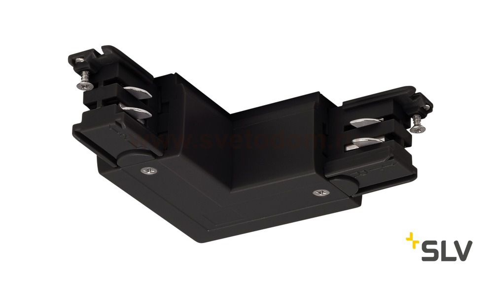 SLV 175120 L-Verbinder f?r 3P.-schiene, Erde, R-Version, schwarz