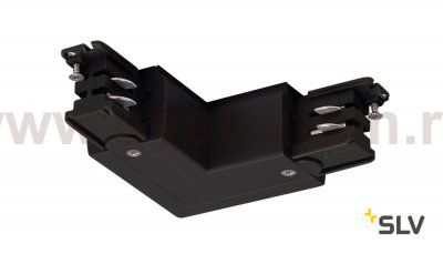 SLV 175120 L-Verbinder f?r 3P.-schiene, Erde, R-Version, schwarz