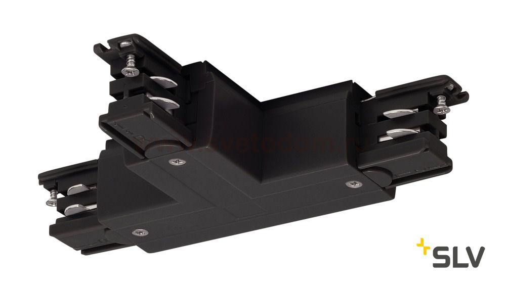 SLV 175130 T-Verbinder f?r 3P.-schiene, Erde, L-Version, schwarz
