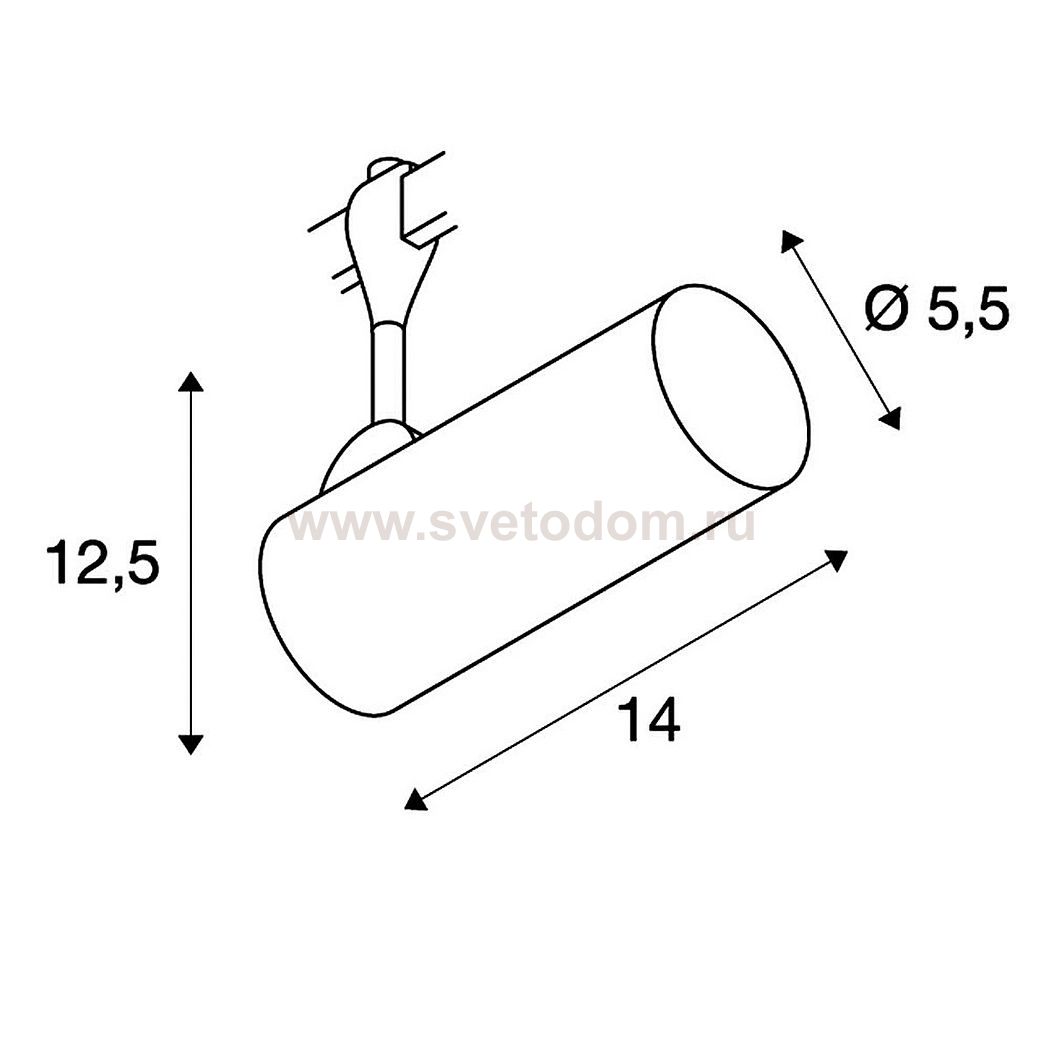 184561 SLV EASYTEC II®, HELIA 50  светильник с LED 11Вт, 3000К, 750лм, 35°, белый