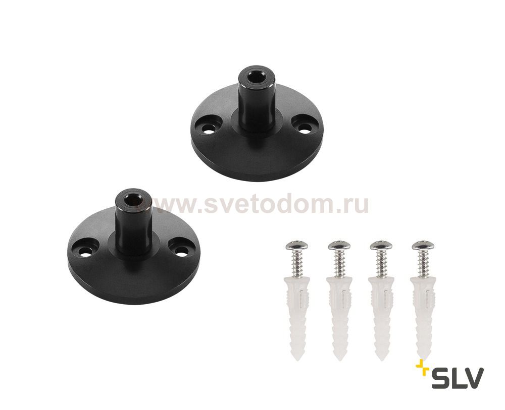 186300 SLV TENSEO, крепление тросика без натяжителя, 3см, 2 шт., черный