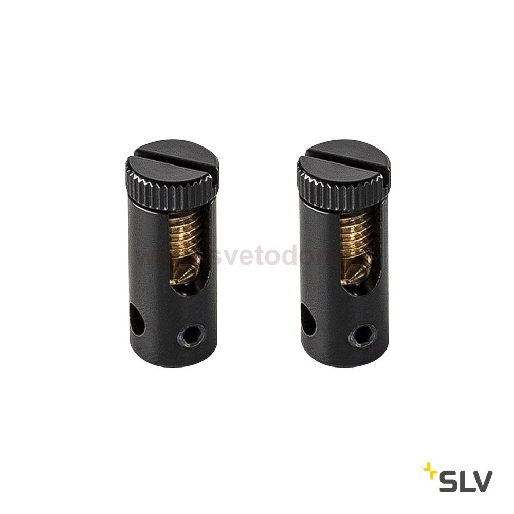 186350 SLV TENSEO, подвод питания для тросика, 2 шт., 25А макс., черный