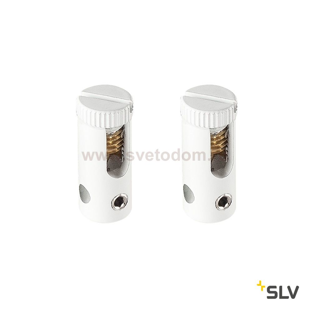 186351 SLV TENSEO, подвод питания для тросика, 2 шт., 25А макс., белый