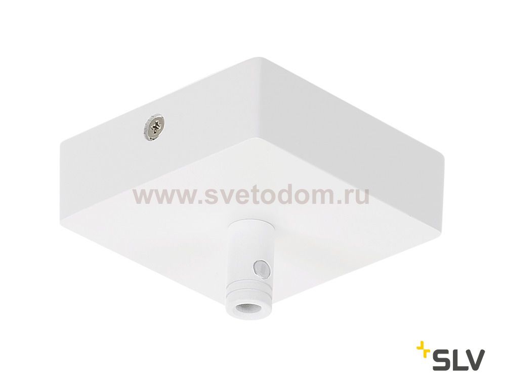 SLV 210061 Deckenrosette GLENOS, mattweiss, 8,5x8,5x2,7cm, mit Zugentlastung