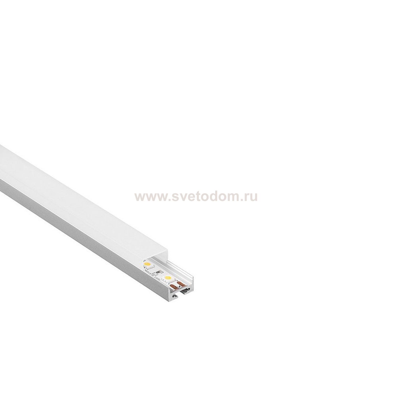 SLV 213434 GLENOS Profi-Profil 2020-100, alu eloxiert, 1m, mit weisser Abdeckung