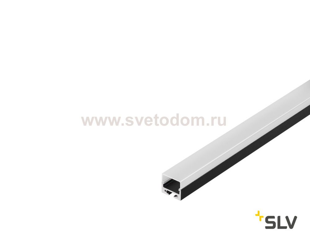 SLV 213440 GLENOS Profi-Profil 2020-200, schwarz, 2m, mit weisser Abdeckung