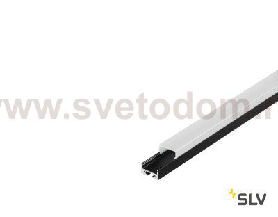 SLV 213440 GLENOS Profi-Profil 2020-200, schwarz, 2m, mit weisser Abdeckung