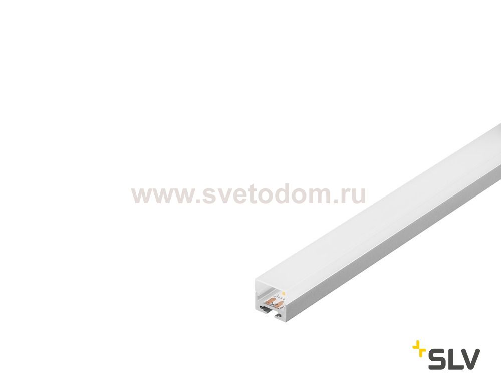 SLV 213444 GLENOS Profi-Profil 2020-200, alu eloxiert, 2m, mit weisser Abdeckung