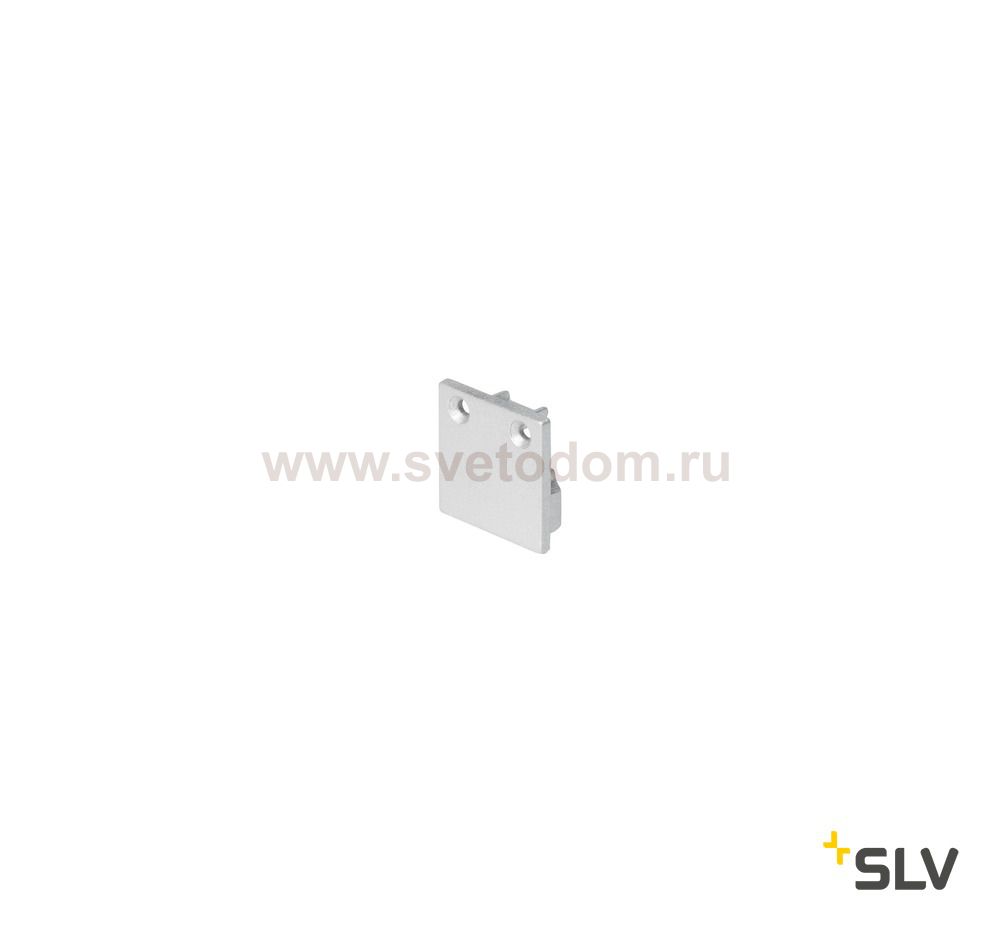 SLV 213454 GLENOS Endkappe f?r Profi- Profil 2020, silber, 2 St?ck