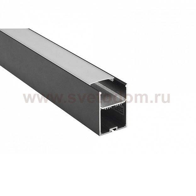 SLV 213460 GLENOS Profi-Profil 4970-100, mit Cover, mattschwarz, 1m