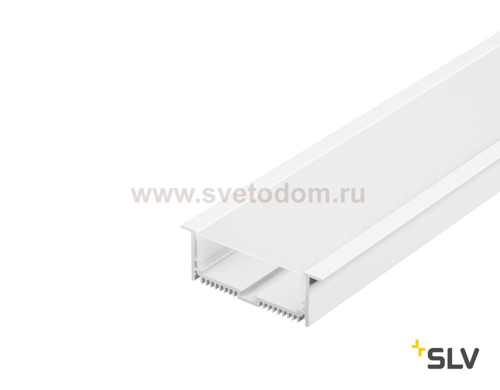 SLV 213511 GLENOS Profi-Einbau-Profil 8832-200 mit Cover, mattweiss, 2m
