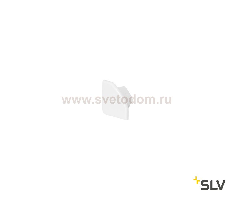 SLV 213931 GLENOS Endkappe f?r Linear- Eck-Profil 2720, mattweiss, 2 St?ck