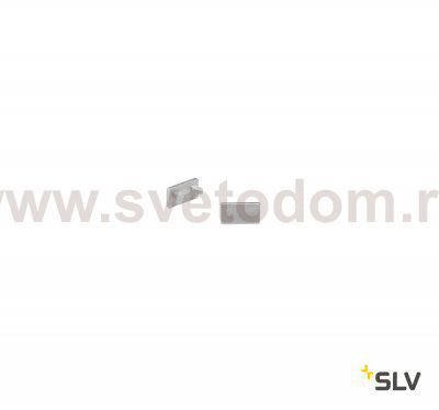SLV 213974 GLENOS Endkappe f?r Linear- Profil 1107, silber, 2 St?ck