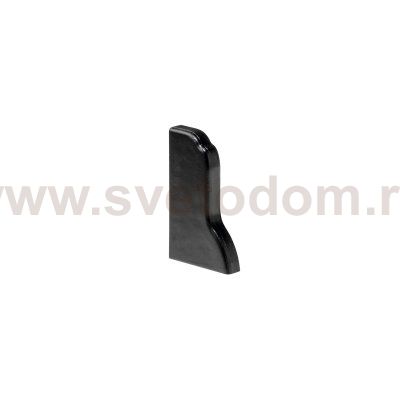 SLV 214060 GLENOS Endkappe f?r Fu?leisten -Profil, mattschwarz, 2 St?ck