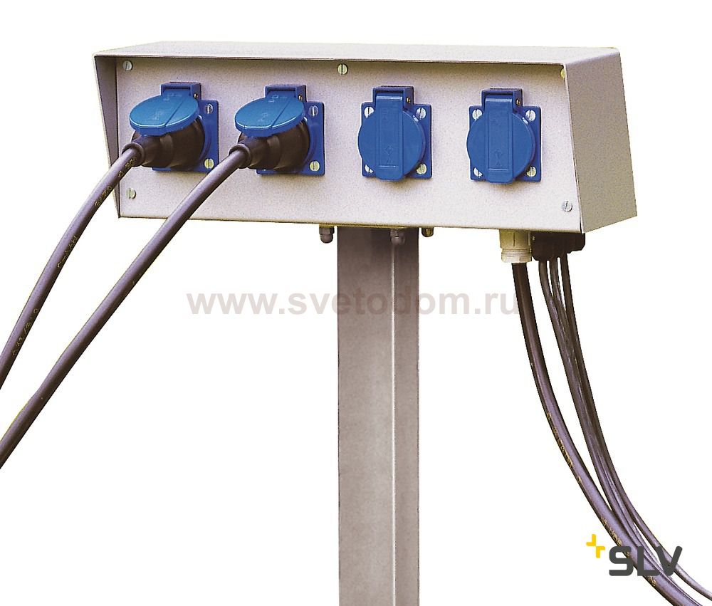 SLV 227000 ENERGIE-PACK, 230V, max. 16A, inkl. Erdspiess und Montage- schrauben, IP54