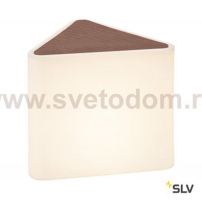 SLV 227550 Garden Games Au?enleuchte, weiss, dreieckig, mit Kunst- holzabdeckung, E27