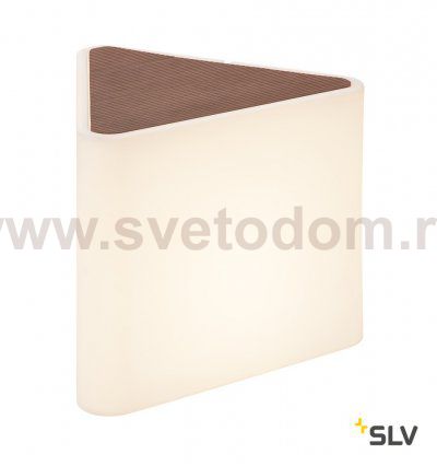 SLV 227550 Garden Games Au?enleuchte, weiss, dreieckig, mit Kunst- holzabdeckung, E27