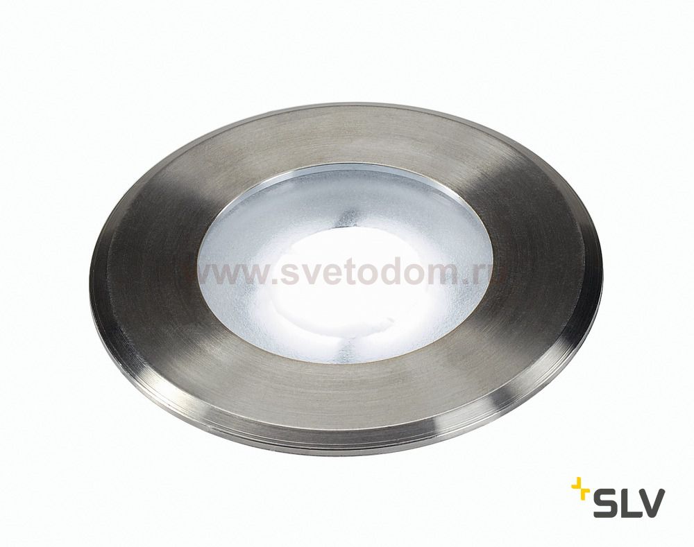 SLV 228411 DASAR FLAT LED 230V Bodenein- baustrahler, rund, 4,3W LED, weiss, Edelstahlblende