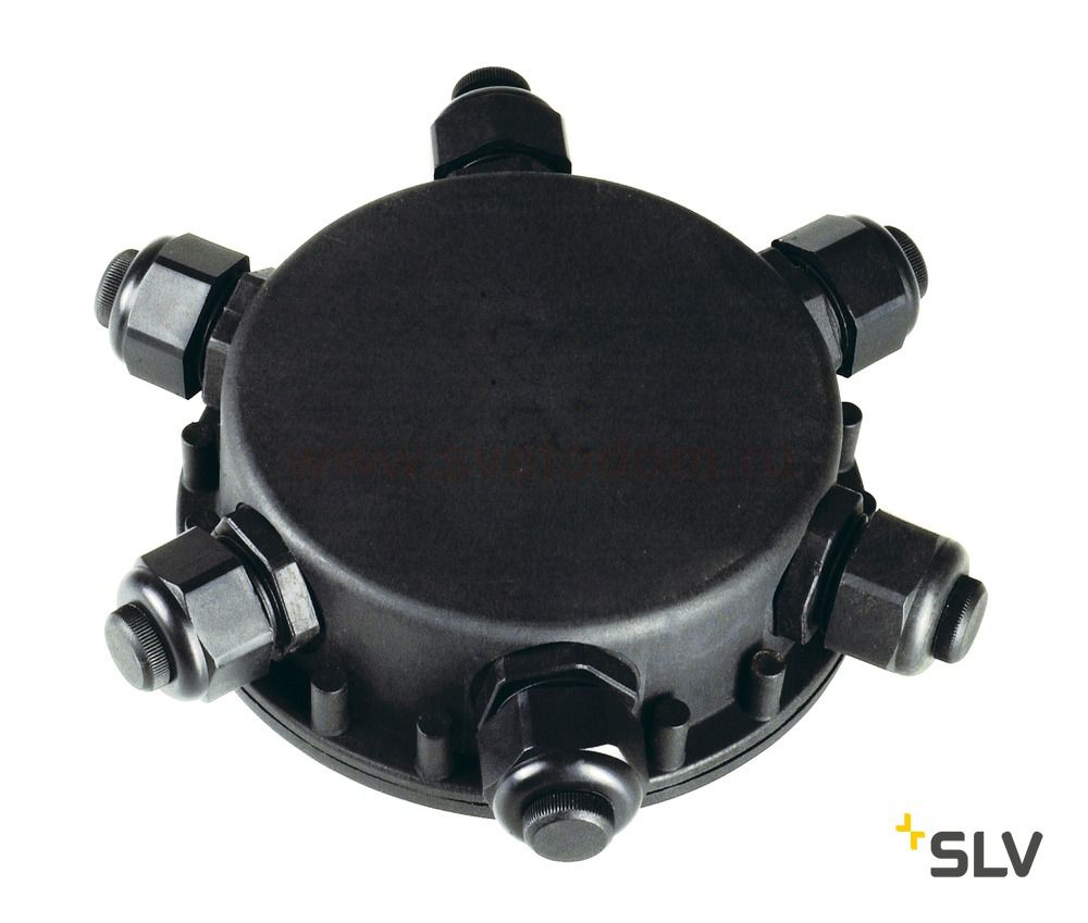 SLV 229260 ANSCHLUSSBOX RUND, 6-fach, IP55, 14mm Kabeldurchmesser