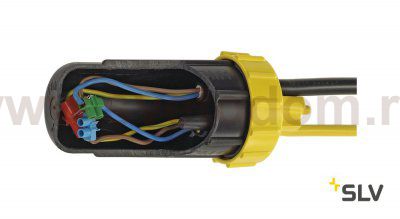 SLV 229269 IP68 VERBINDER BOX, rund, 4x 5-14mm Kabeldurchmesser