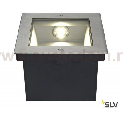 SLV 229383 DASAR LED SQUARE Bodeneinbau- leuchte, asymmetrisch, Edel- stahl 316, 34W, 3000K