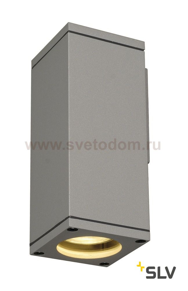 SLV 229524 THEO WALL OUT Wandleuchte, eckig, silbergrau, GU10, max. 35W