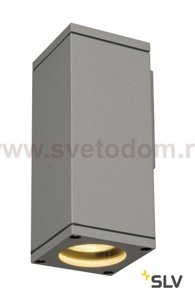 SLV 229524 THEO WALL OUT Wandleuchte, eckig, silbergrau, GU10, max. 35W