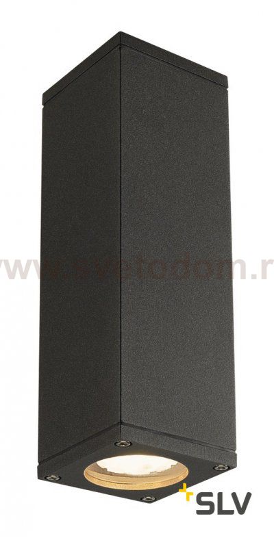 SLV 229535 THEO UP-DOWN OUT Wandleuchte, eckig, anthrazit, GU10, max. 2x35W