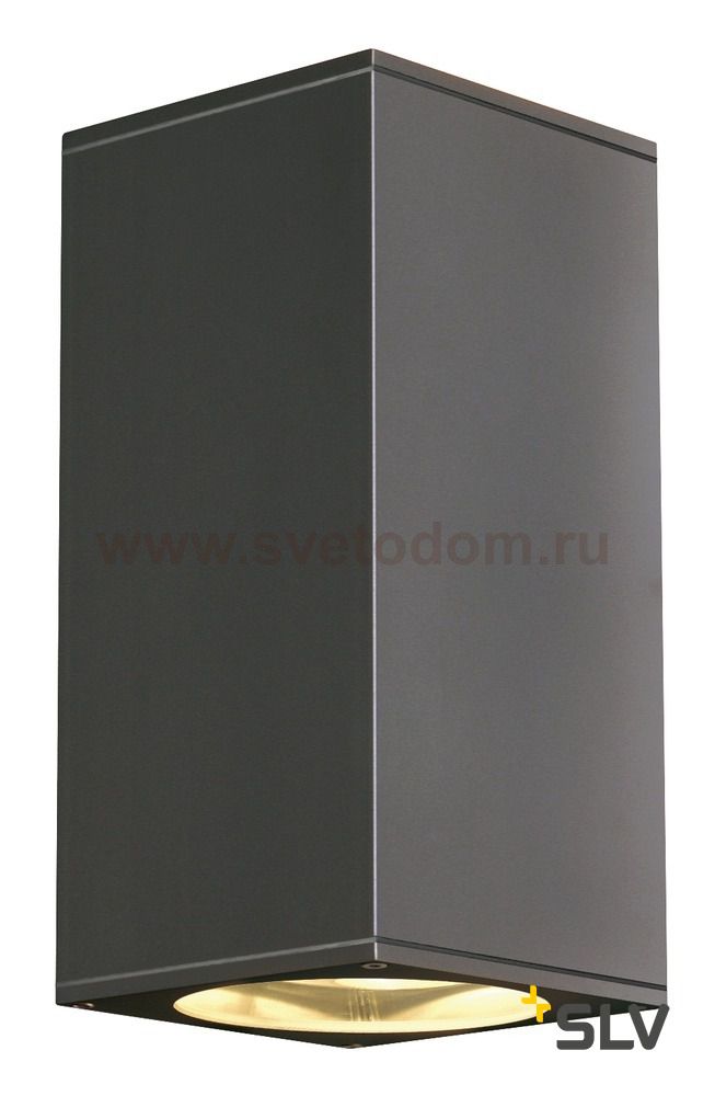 SLV 229575 BIG THEO UP/DOWN OUT Wand- leuchte, eckig, anthrazit, ES111, max. 2x75W
