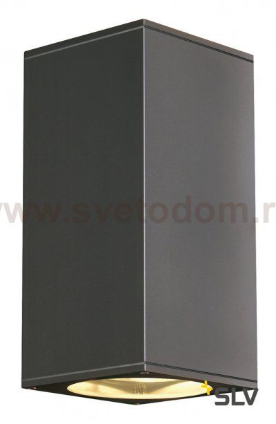 SLV 229575 BIG THEO UP/DOWN OUT Wand- leuchte, eckig, anthrazit, ES111, max. 2x75W