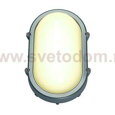 SLV 229924 TERANG Wand-und Deckenleuchte, oval, silber, 8W LED, 3000K