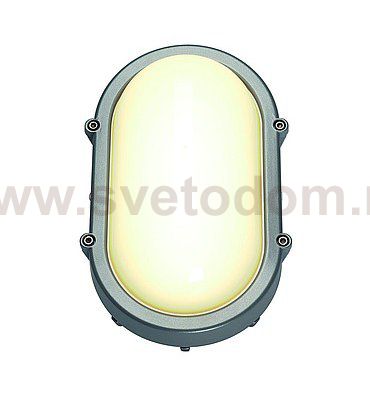 SLV 229924 TERANG Wand-und Deckenleuchte, oval, silber, 8W LED, 3000K