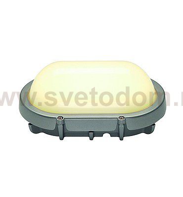 SLV 229924 TERANG Wand-und Deckenleuchte, oval, silber, 8W LED, 3000K