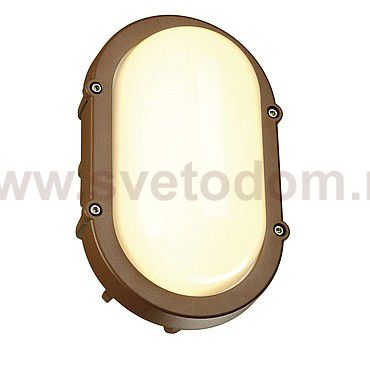 SLV 229927 TERANG Wand-und Deckenleuchte, oval, rostfarben, 8W LED, 3000K, IP44