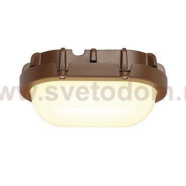 SLV 229927 TERANG Wand-und Deckenleuchte, oval, rostfarben, 8W LED, 3000K, IP44