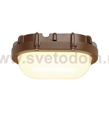 SLV 229927 TERANG Wand-und Deckenleuchte, oval, rostfarben, 8W LED, 3000K, IP44