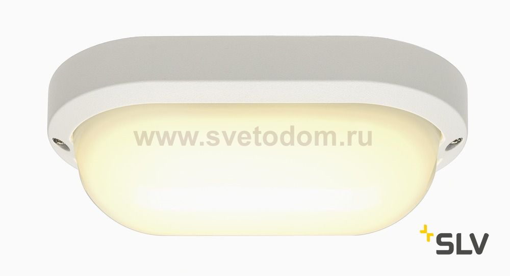 SLV 229931 TERANG 2 Wand- und Decken- leuchte, oval, weiss, 3000K, IP44